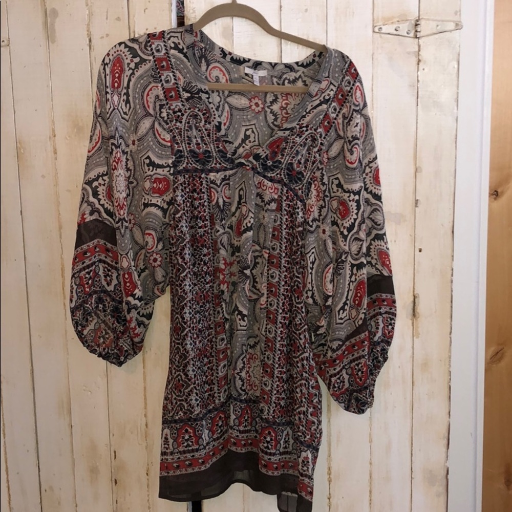 Joie Paisley Silk Chiffon Dress